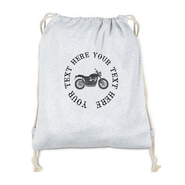 Custom Motorcycle Drawstring Backpack - Sweatshirt Fleece (Personalized)