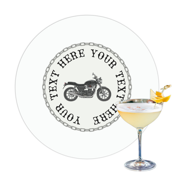 Custom Motorcycle Printed Drink Topper (Personalized)