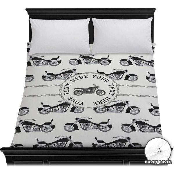 Custom Motorcycle Duvet Cover - Full / Queen (Personalized)