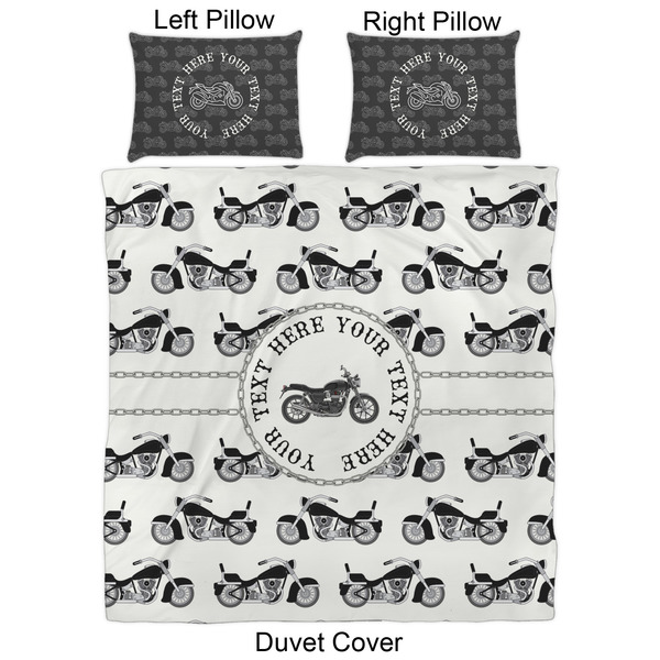 Motorcycle Duvet Cover Set - Queen - Approval