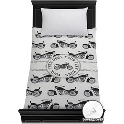 Motorcycle Duvet Cover - Twin XL (Personalized)