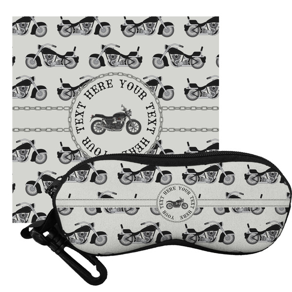 Custom Motorcycle Eyeglass Case & Cloth (Personalized)