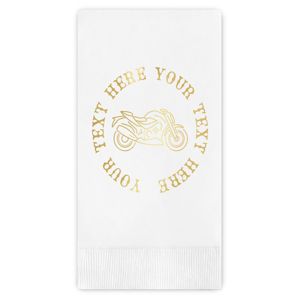 Custom Motorcycle Guest Napkins - Foil Stamped (Personalized)