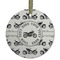 Motorcycle Flat Glass Ornament - Round w/ Name or Text