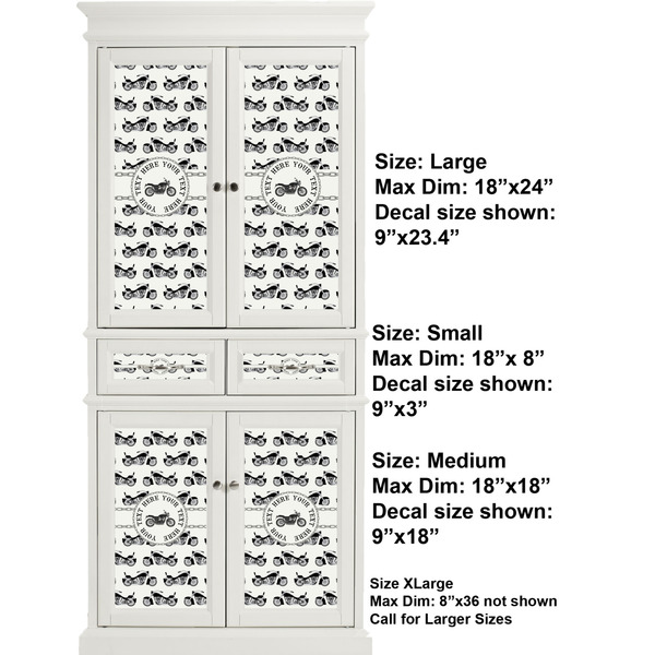 Motorcycle Full Cabinet (Show Sizes)