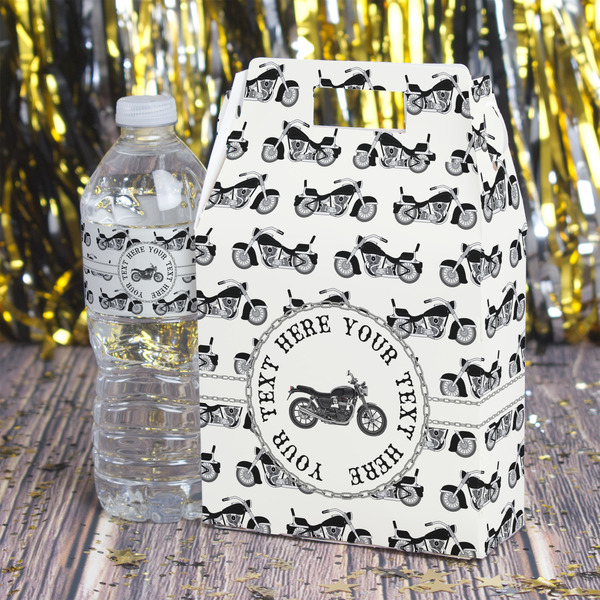 Motorcycle Gable Favor Box - In Context