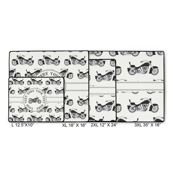 Motorcycle Gaming Mats - SIZE CHART