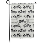Motorcycle Small Garden Flag - Double Sided w/ Name or Text