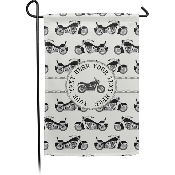 Custom Motorcycle Small Garden Flag - Double Sided w/ Name or Text