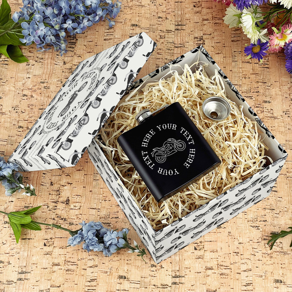 Motorcycle Gift Boxes with Lid - Canvas Wrapped - Large - In Context