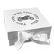 Motorcycle Gift Boxes with Magnetic Lid - White - Front