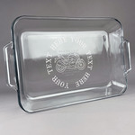 Motorcycle Glass Baking and Cake Dish (Personalized)