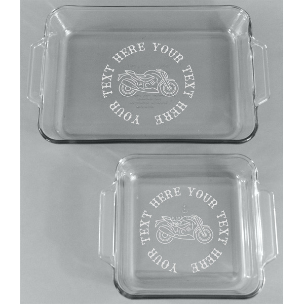 Motorcycle Glass Baking Dish Set - FRONT