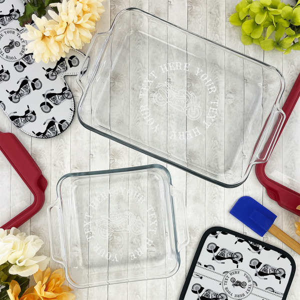 Motorcycle Glass Baking Dish Set - LIFESTYLE