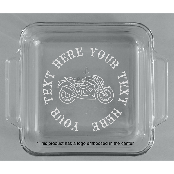 Motorcycle Glass Cake Dish - APPROVAL (8x8)