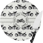 Motorcycle Round Glass Cutting Board (Personalized)