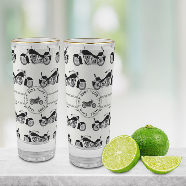 Motorcycle Glass Shot Glass - 2 oz - LIFESTYLE