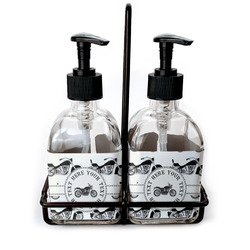 Motorcycle Glass Soap & Lotion Bottles (Personalized)