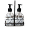 Motorcycle Glass Soap & Lotion Bottle Set (Personalized)