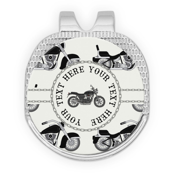 Custom Motorcycle Golf Ball Marker - Hat Clip - Silver