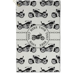 Motorcycle Golf Towel - Poly-Cotton Blend - Small w/ Name or Text