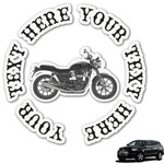 Motorcycle Graphic Car Decal (Personalized)