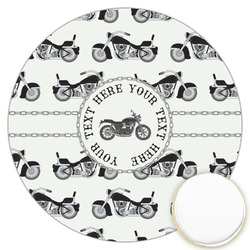 Motorcycle Printed Cookie Topper - 3.25" (Personalized)
