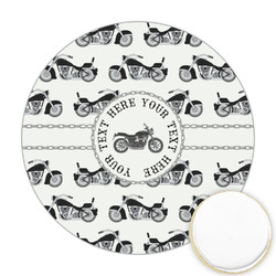 Motorcycle Printed Cookie Topper - Round (Personalized)