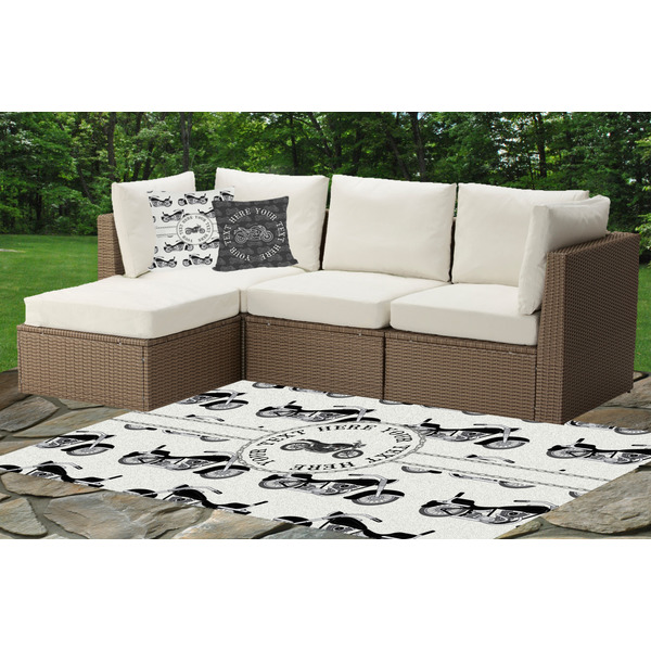 Motorcycle Indoor / Outdoor Rug & Cushions
