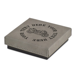 Motorcycle Jewelry Gift Box - Engraved Leather Lid (Personalized)