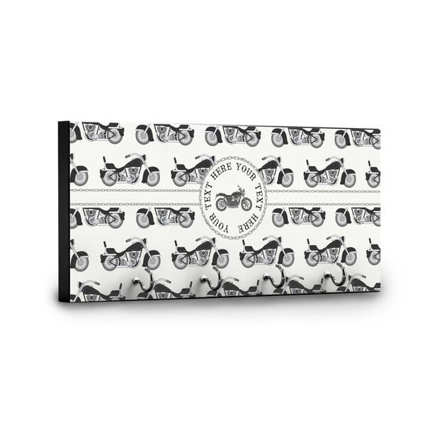 Motorcycle Key Hanger - Front View with Hooks