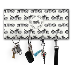 Motorcycle Key Hanger w/ 4 Hooks w/ Graphics and Text