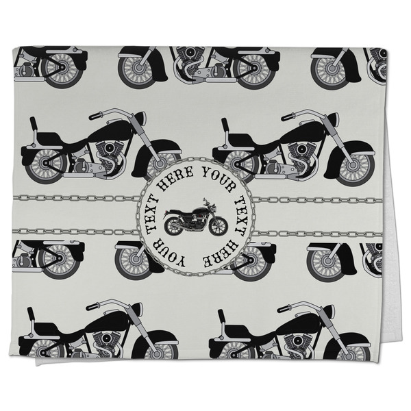 Custom Motorcycle Kitchen Towel - Poly Cotton w/ Name or Text