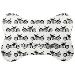 Motorcycle Bone Shaped Dog Food Mat (Large) (Personalized)