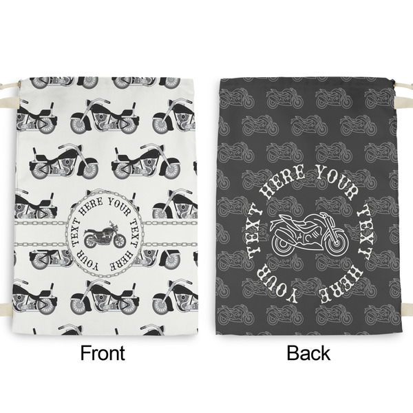 Motorcycle Large Laundry Bag - Front & Back View