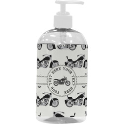Motorcycle Plastic Soap / Lotion Dispenser (16 oz - Large - White) (Personalized)