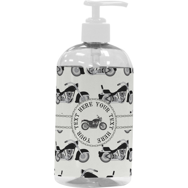Custom Motorcycle Plastic Soap / Lotion Dispenser (16 oz - Large - White) (Personalized)