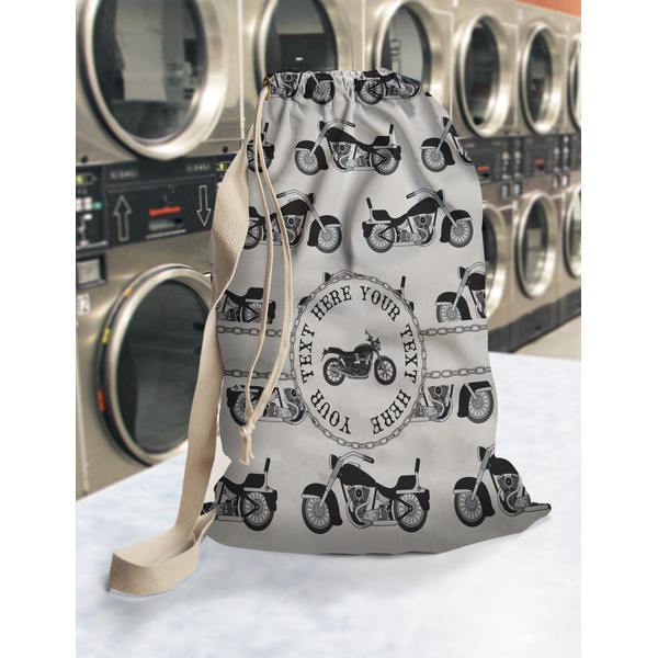 Motorcycle Laundry Bag in Laundromat