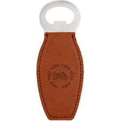 Motorcycle Leatherette Bottle Opener - Double Sided (Personalized)