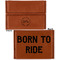 Motorcycle Leather Business Card Holder - Front Back