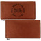 Motorcycle Leather Checkbook Holder Front and Back Single Sided - Apvl
