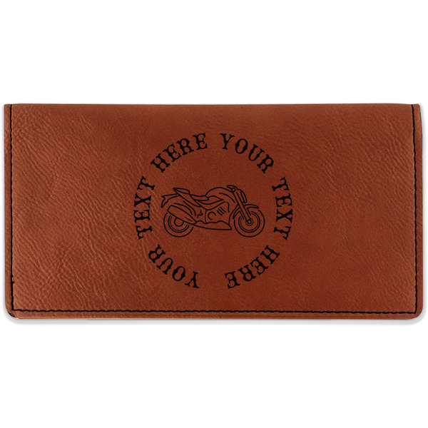 Custom Motorcycle Leatherette Checkbook Holder (Personalized)