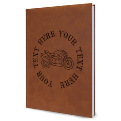 Motorcycle Leather Sketchbook - Large - Double Sided (Personalized)