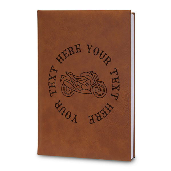 Custom Motorcycle Leatherette Journal - Large - Double Sided (Personalized)