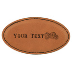 Motorcycle Leatherette Oval Name Badge with Magnet (Personalized)