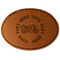 Motorcycle Faux Leather Iron On Patch - Oval (Personalized)