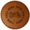 Motorcycle Faux Leather Iron On Patch - Round (Personalized)