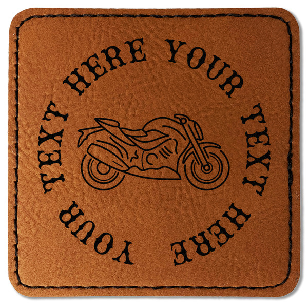 Motorcycle Leatherette Patches - Square