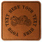 Motorcycle Faux Leather Iron On Patch - Square (Personalized)