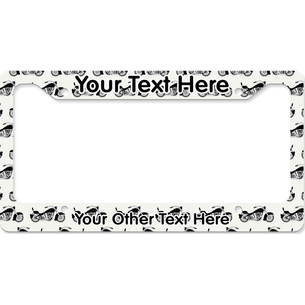 Custom Motorcycle License Plate Frame - Style B (Personalized)
